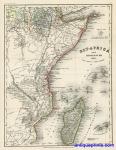 digital map of historical east africa in 1857