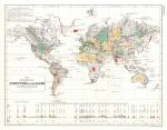 digital map of the world, geological, 1850