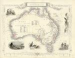 digital download tallis antique map of australia in 1851