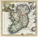 digital antique map of ireland in 1772 