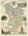 digital download of historical antique map of Derbyshire, 1837