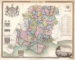 digital download of historical antique map of Hampshire, 1837
