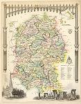 digital download of historical antique map of wiltshire, 19th century