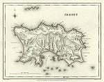 digital download of historical antique map of jersey in 19th century