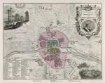 digital download antique plan of paris in 1180
